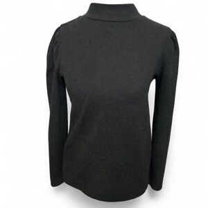 Madewell charcoal Long Sleeve mock Turtleneck Top